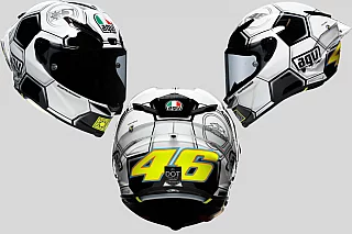 AGV casco integrale Pista GP-RR Rossi Replica Catalunya 2008 di Valentino Rossi