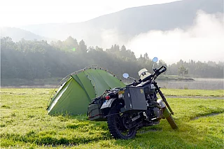 Tenda per motociclista